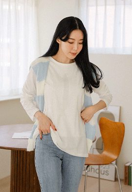 韓国授乳服*無地基本授乳Tシャツ