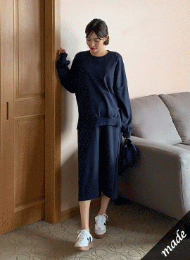 韓国授乳服*オーバーサイズスウェットスカート2点セット