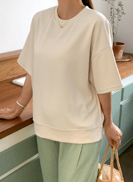 韓国マタニティウェア*プリン柔らかいクッション 半袖Tシャツ