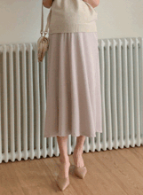 韓国マタニティスカート*イージーリブ編みフレア